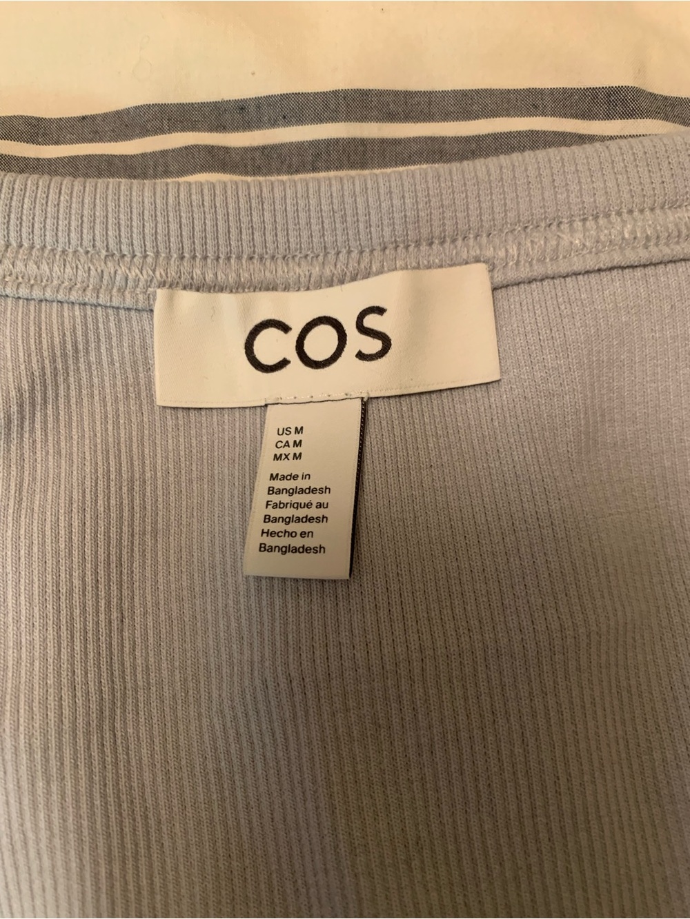 COS Light Blue Ribbed Tank - Picture 4 of 5